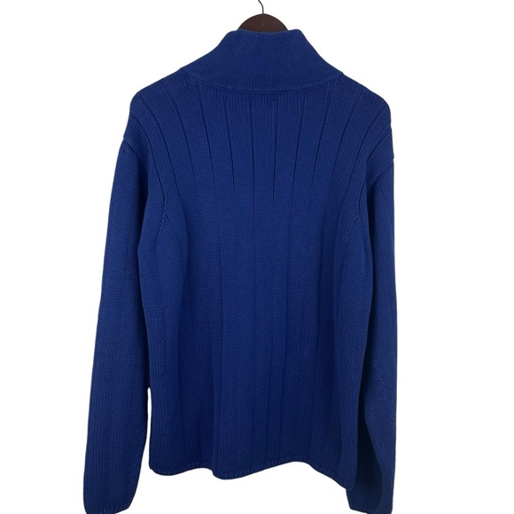 Polo Jeans Co | Blue 1/4 Zip Flag Logo Pullover Sweater - Picture 5 of 9